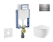 Geberit Kombifix - Set předstěnové instalace, klozetu Oudee a sedátka softclose, tlačítko Sigma20, nerez SANI15CA6111