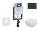 Geberit Kombifix - Set předstěnové instalace, klozetu Oudee a sedátka softclose, tlačítko Sigma30, černá lesk/černá mat SANI15CA