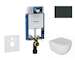 Geberit Kombifix - Set předstěnové instalace, klozetu Oudee a sedátka softclose, tlačítko Sigma30, černá lesk/černá mat SANI15CA