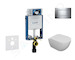 Geberit Kombifix - Set předstěnové instalace, klozetu Oudee a sedátka softclose, tlačítko Sigma30, chrom SANI15CA1101