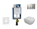 Geberit Kombifix - Set předstěnové instalace, klozetu Oudee a sedátka softclose, tlačítko Sigma30, lakovaný chrom mat/chrom SANI