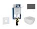 Geberit Kombifix - Set předstěnové instalace, klozetu Oudee a sedátka softclose, tlačítko Sigma30, matná černá/černá SANI15CA510