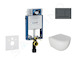 Geberit Kombifix - Set předstěnové instalace, klozetu Oudee a sedátka softclose, tlačítko Sigma30, matná černá/černá SANI15CA510