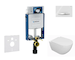 Geberit Kombifix - Set předstěnové instalace, klozetu Oudee a sedátka softclose, tlačítko Sigma50, chrom/alpská bílá SANI15CA312