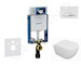 Geberit Kombifix - Set předstěnové instalace, klozetu Oudee a sedátka softclose, tlačítko Sigma50, chrom/alpská bílá SANI15CA312