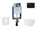 Geberit Kombifix - Set předstěnové instalace, klozetu Oudee Vortex a sedátka softclose, tlačítko Sigma01, černá SANI15CA5140