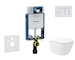 Geberit Kombifix - Set předstěnové instalace, klozetu Oudee Vortex a sedátka softclose, tlačítko Sigma20, bílá/bílá mat SANI15CA