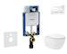 Geberit Kombifix - Set předstěnové instalace, klozetu Oudee Vortex a sedátka softclose, tlačítko Sigma20, bílá/chrom SANI15CA318