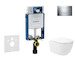 Geberit Kombifix - Set předstěnové instalace, klozetu Oudee Vortex a sedátka softclose, tlačítko Sigma20, chrom SANI15CA1131