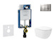 Geberit Kombifix - Set předstěnové instalace, klozetu Oudee Vortex a sedátka softclose, tlačítko Sigma20, lakovaný chrom mat/chr