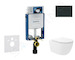 Geberit Kombifix - Set předstěnové instalace, klozetu Oudee Vortex a sedátka softclose, tlačítko Sigma20, matná černá/černá SANI