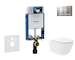 Geberit Kombifix - Set předstěnové instalace, klozetu Oudee Vortex a sedátka softclose, tlačítko Sigma30, lakovaný chrom mat/chr