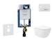 Geberit Kombifix - Set předstěnové instalace, klozetu Oudee Vortex a sedátka softclose, tlačítko Sigma50, chrom/alpská bílá SANI