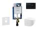 Geberit Kombifix - Set předstěnové instalace, kompaktního klozetu Gaia a sedátka softclose, tlačítko Sigma01, černá SANI15CA5121