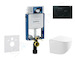 Geberit Kombifix - Set předstěnové instalace, kompaktního klozetu Gaia a sedátka softclose, tlačítko Sigma01, černá SANI15CA5121