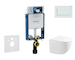 Geberit Kombifix - Set předstěnové instalace, kompaktního klozetu Gaia a sedátka softclose, tlačítko Sigma20, bílá/bílá mat SANI