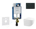 Geberit Kombifix - Set předstěnové instalace, kompaktního klozetu Gaia a sedátka softclose, tlačítko Sigma20, matná černá/černá 