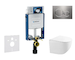 Geberit Kombifix - Set předstěnové instalace, kompaktního klozetu Gaia a sedátka softclose, tlačítko Sigma20, nerez SANI15CA6103