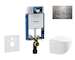 Geberit Kombifix - Set předstěnové instalace, kompaktního klozetu Gaia a sedátka softclose, tlačítko Sigma20, nerez SANI15CA6103