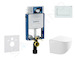Geberit Kombifix - Set předstěnové instalace, kompaktního klozetu Gaia a sedátka softclose, tlačítko Sigma30, bílá/bílá mat SANI