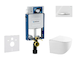 Geberit Kombifix - Set předstěnové instalace, kompaktního klozetu Gaia a sedátka softclose, tlačítko Sigma50, chrom/alpská bílá 