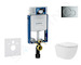 Geberit Kombifix - Set předstěnové instalace, kompaktního klozetu Oudee Vortex a sedátka softclose, tlačítko Sigma01, lesklý chr