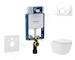 Geberit Kombifix - Set předstěnové instalace, kompaktního klozetu Oudee Vortex a sedátka softclose, tlačítko Sigma20, bílá/chrom