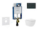 Geberit Kombifix - Set předstěnové instalace, kompaktního klozetu Oudee Vortex a sedátka softclose, tlačítko Sigma20, černá lesk