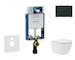 Geberit Kombifix - Set předstěnové instalace, kompaktního klozetu Oudee Vortex a sedátka softclose, tlačítko Sigma20, matná čern