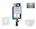 Geberit Kombifix - Set předstěnové instalace, kompaktního klozetu Oudee Vortex a sedátka softclose, tlačítko Sigma20, nerez SANI