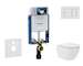 Geberit Kombifix - Set předstěnové instalace, kompaktního klozetu Oudee Vortex a sedátka softclose, tlačítko Sigma30, bílá/bílá 