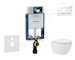 Geberit Kombifix - Set předstěnové instalace, kompaktního klozetu Oudee Vortex a sedátka softclose, tlačítko Sigma30, bílá/chrom