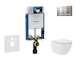 Geberit Kombifix - Set předstěnové instalace, kompaktního klozetu Oudee Vortex a sedátka softclose, tlačítko Sigma30, lakovaný c