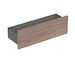 Geberit Smyle Square - Polička 45 cm, lávová/ořech hickory 500.362.JR.1