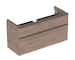 Geberit Smyle Square - Umyvadlová skříňka, 118x47x62 cm, 2 zásuvky, ořech/lávová 500.355.JR.1