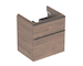 Geberit Smyle Square - Umyvadlová skříňka, 58x47x62 cm, 2 zásuvky, ořech/lávová 500.352.JR.1