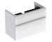 Geberit Smyle Square - Umyvadlová skříňka, 88x47x62 cm, 2 zásuvky, lesklá bílá/matná bílá 500.354.00.1