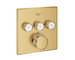 Grohe Grohtherm SmartControl - Termostatická baterie pod omítku, 3 ventily, kartáčovaný Cool Sunrise 29126GN0