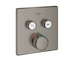 Grohe Grohtherm SmartControl - Termostatická baterie pod omítku se 2 ventily, kartáčovaný Hard Graphite 29124AL0