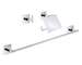Grohe QuickFix Start Cube - Set koupelnových doplňků 3 v 1, chrom 41124000