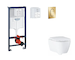 Grohe Rapid SL - Set předstěnové instalace, klozetu, sedátka SoftClose a tlačítka Arena Cosmopolitan S, Cool Sunrise SANI11BB414