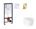 Grohe Rapid SL - Set předstěnové instalace, klozetu, sedátka SoftClose a tlačítka Arena Cosmopolitan S, Cool Sunrise SANI11BB414