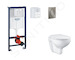 Grohe Rapid SL - Set předstěnové instalace, klozetu, sedátka SoftClose a tlačítka Arena Cosmopolitan S, kartáčovaný Hard Graphit