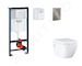 Grohe Rapid SL - Set předstěnové instalace, klozetu, sedátka SoftClose a tlačítka Arena Cosmopolitan S, kartáčovaný Hard Graphit