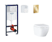Grohe Rapid SL - Set předstěnové instalace, klozetu, sedátka SoftClose a tlačítka Arena Cosmopolitan S, Triple Vortex, Cool Sunr