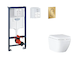 Grohe Rapid SL - Set předstěnové instalace, klozetu, sedátka SoftClose a tlačítka Arena Cosmopolitan S, Triple Vortex, kartáčova