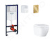 Grohe Rapid SL - Set předstěnové instalace, klozetu, sedátka SoftClose a tlačítka Arena Cosmopolitan S, Triple Vortex, kartáčova