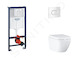 Grohe Rapid SL - Set předstěnové instalace, klozetu, sedátka SoftClose a tlačítka Arena Cosmopolitan, Triple Vortex, alpská bílá