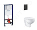 Grohe Rapid SL - Set předstěnové instalace, klozetu, sedátka SoftClose a tlačítka Even, phantom black SANI11BB5113