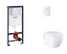 Grohe Rapid SL - Set předstěnové instalace, klozetu, sedátka SoftClose a tlačítka Skate Cosmopolitan, alpská bílá SANI11BB3125